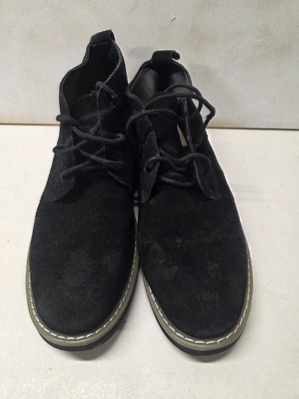 Men’s Black Suede Chukka Desert Boots Lace Up Shoes EU Size 42